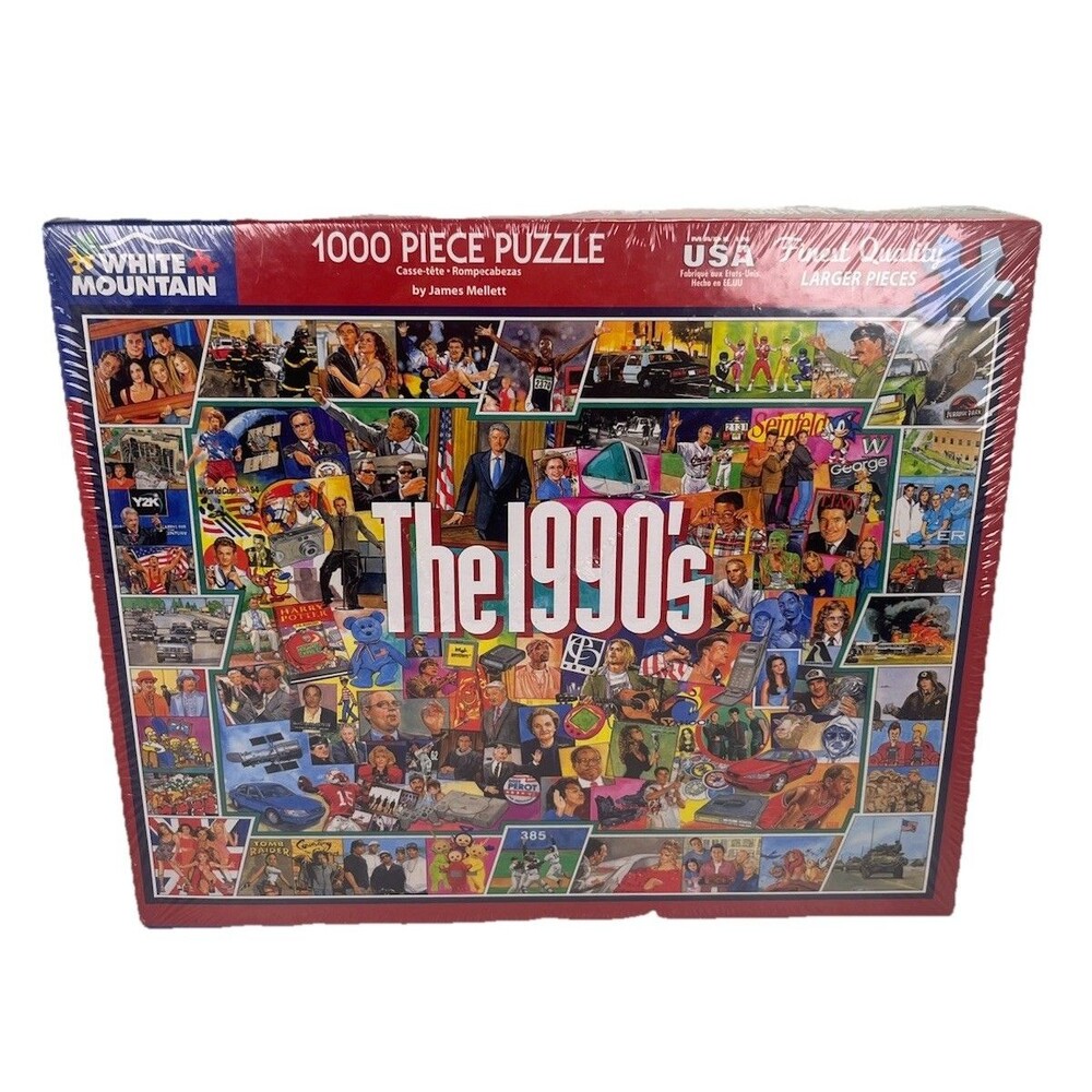 The 1990's 1000 LARGE PIECES Jigsaw Puzzle USA SEALED White Mountain Error Print